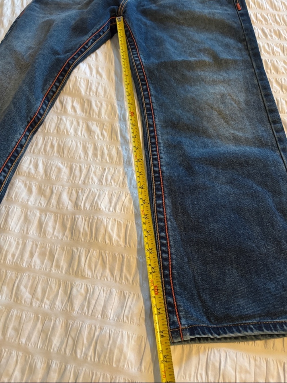 True Religion Blue Denim Jeans with Red Label Accents - Picture 11 of 15